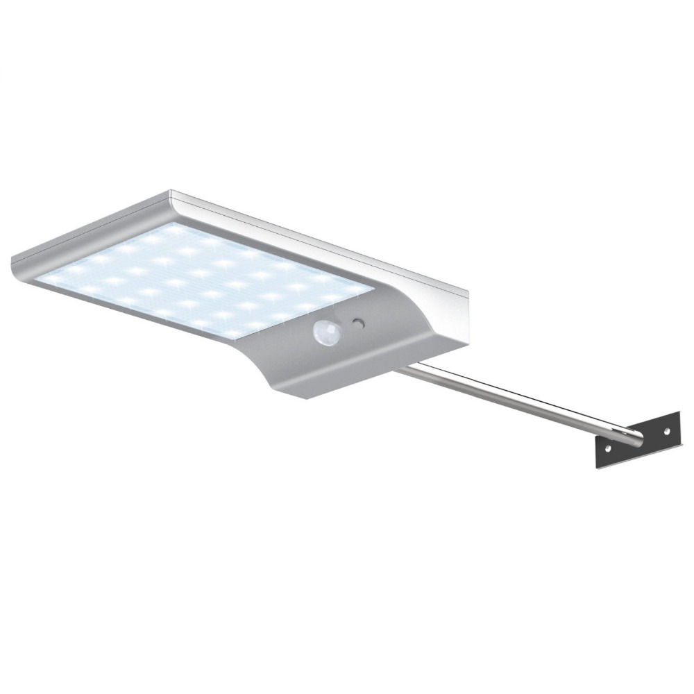 Наружный настенный светильник из алюминиевого сплава на солнечной батарее с датчиком движения и 48 светодиодами