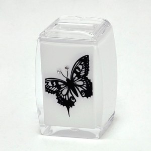 Juego de baño de acrílico cuadrado elegante con diseño de mariposa para Baño - Product Image 3