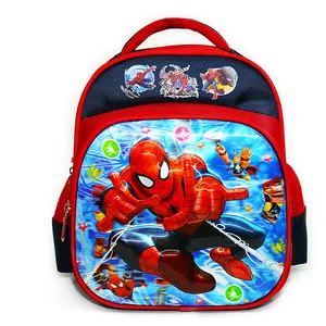 продажа пользовательские паук мультипликационный персонаж 5D Полиэстер материал дети рюкзак мешок школы в Шэньчжэне