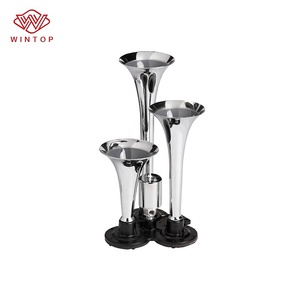 Klakson Udara Truk Tiga Pipa OEM TZ-312 Dengan Solenoid Listrik 12V Krom Klakson 12v Klakson 24v - Product Image 3