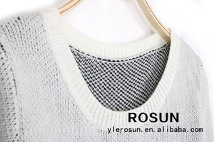 fils teints tissage motif carré <span class=keywords><strong>pull</strong></span> femme - Product Image 4