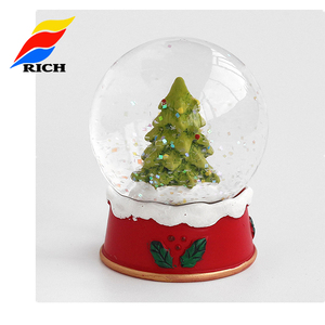 Werbe billige Glas Schneekugel Kit Harz Touristen Souvenir Wasserball Wohnkultur Kristall Wasser kugel - Product Image 2