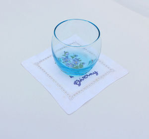 Serviettes de cocktail en coton, linge de table avec broderie de cerf et échelle cousues 12,6 pouces, x 6 pouces - Product Image 2