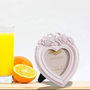 <span class=keywords><strong>Polyresin</strong></span> khung gương trái tim tôi cho bạn gái hoặc bé hình ảnh khung 3x3, hồng - Product Image 3