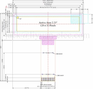 2.23 <strong>inch</strong> 128x32 SSD1305 LY223B <strong>lcd</strong> oled display <strong>screen</strong> - Product Image 4