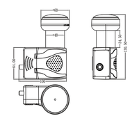 Solution de câblage Gecen One LNB universel bande KU LNB MDU modèle GKF-3003
