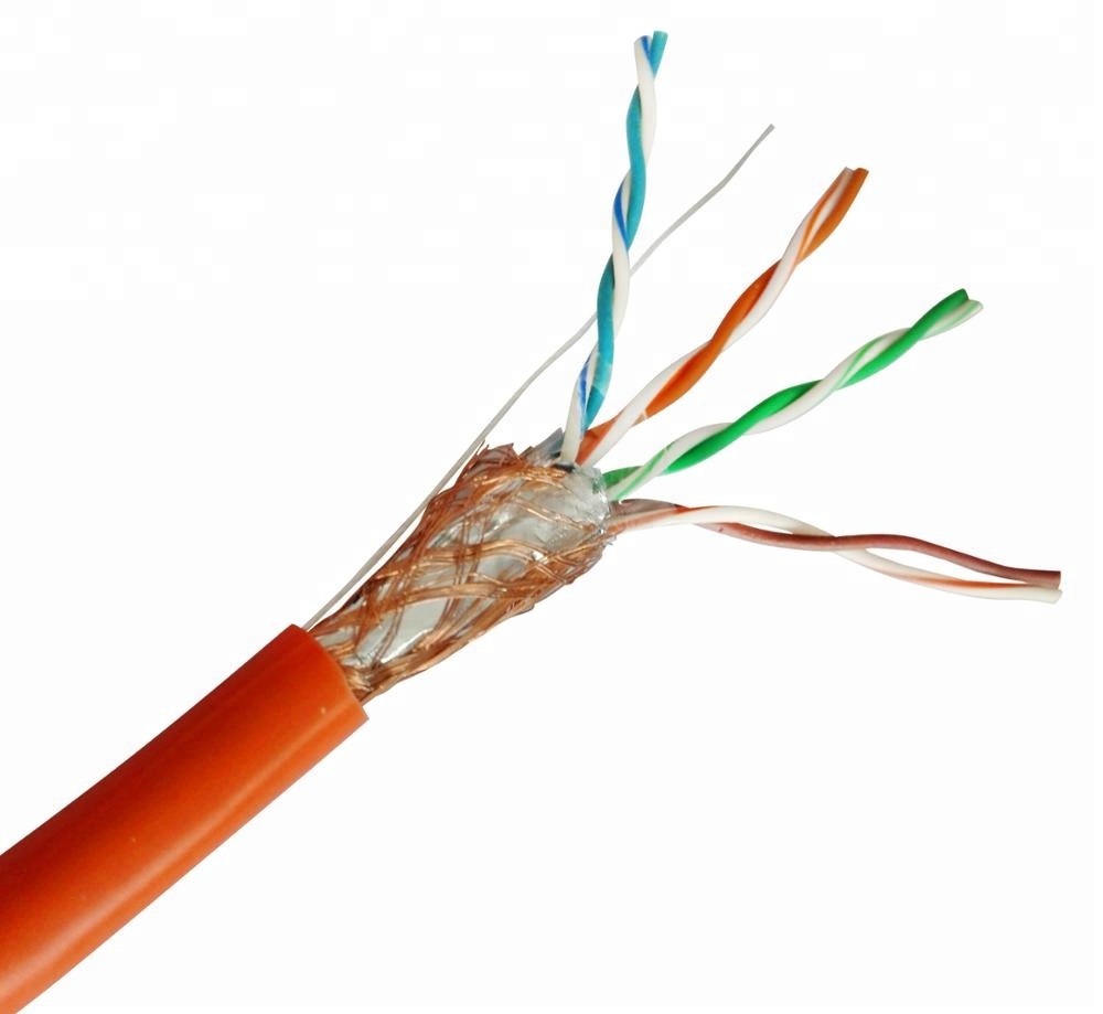 4 P + F + Mab твист пара Ethernet кабелей Cat5E одноцветное кабель Lan фабрики 100% гриппа ke испытания перед поставкой