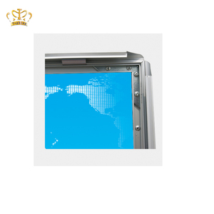 A1 Kích thước nhôm Snap khó<span class=keywords><strong>a</strong></span> khung một bảng đứng hai mặt sàn hiển thị sơn tĩnh điện kết thúc hình vuông áp phích hiển thị đứng - Product Image 4