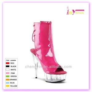 Stivaletti da <span class=keywords><strong>Donna</strong></span> con Tacco Alto e Plateau, Punta Aperta, Allacciatura Posteriore, Stivali Estivi da <span class=keywords><strong>Donna</strong></span> - Product Image 5