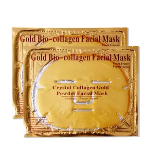 Mascarilla facial de colágeno de oro de 24k, máscara facial de etiqueta privada antiedad, antiarrugas, línea fina, reafirmante, cristal nutritivo