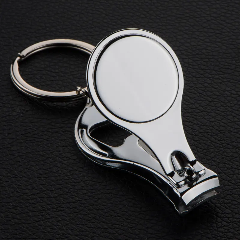 Multi-Function Sublimation Blanks Foldable Hand Toe Opener Keyring Nail Scissors Nail Cutters sublimation nail cutter