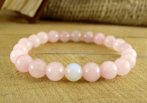 SN0707 8mm <span class=keywords><strong>piedra</strong></span> Natural con cuentas mujeres regalo <span class=keywords><strong>fertilidad</strong></span> regalo para mujeres pulsera <span class=keywords><strong>de</strong></span> <span class=keywords><strong>piedra</strong></span> lunar <span class=keywords><strong>de</strong></span> cuarzo rosa - Product Image 4
