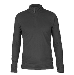 Camisa de manga larga para hombre, prenda de vestir, de lana merina, con cremallera 1/4 personalizada, de alta calidad, venta al por mayor - Product Image 2