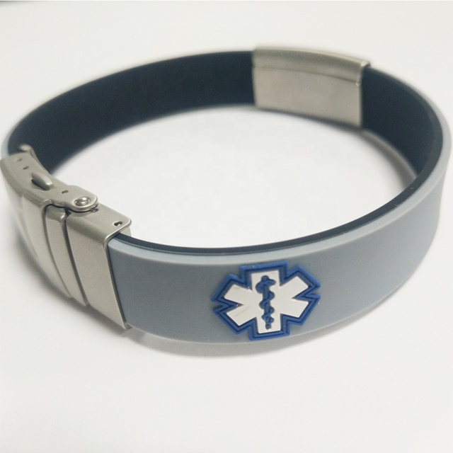 Medical Identification QR Code Wristband Energy Bracelet with Silicone Clasp Health Christmas Gift
