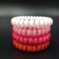 100 pièces 25 couleurs Top qualité 5CM fil téléphonique élastique bandeau de cheveux bonbons couleurs gomme bobine cheveux cravate chouchous fille élastique pour queue de cheval