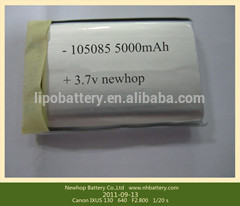 105085 <span class=keywords><strong>3</strong></span>.7 V 5000 mAh de la batería lipo para PDA productos digitales - Product Image 1