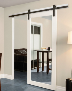 Wholeset Bianco Prima Mano <span class=keywords><strong>Specchio</strong></span> Porte <span class=keywords><strong>Con</strong></span> Scorrevole Barn Door Hardware per la Struttura Hotel porta hardware - Product Image 1