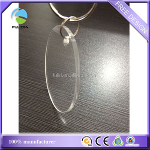 Llavero redondo de plástico acrílico transparente personalizado - Product Image 4