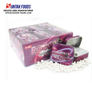 Balas de Menta Redondas com Sabor de Fruta em Lata com Tampa Articulada, Balas de Xilitol para Promoção em Lojas - Product Image 2