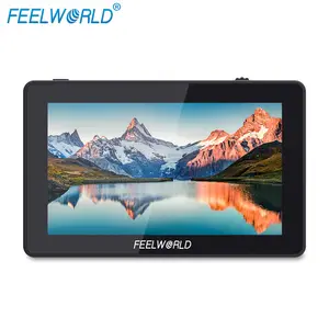 Feelworld f6 plus câmera de 5.5 polegadas, tela touch 3d, fhd, dslr, monitor de área externa