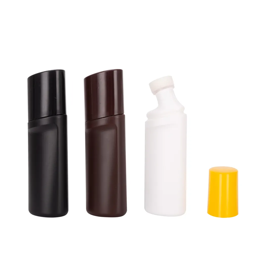 Lege Pe-Flessen Met Sponsapplicator Vloeibare Schoenpoetsfles Plastic
