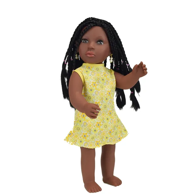 2019 yeni 16 inç PVC siyah afrika bebek kız bebek Boneca