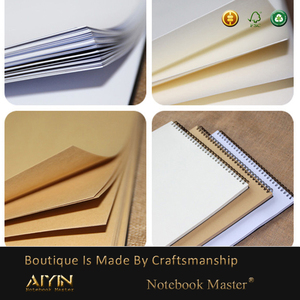 Hot Bán Tùy Chỉnh A4 Nâu Đen PP PVC Bìa Giấy Xoắn Ốc Vòng Ràng Buộc Máy Tính Xách Tay Lưu Ý Cuốn Sách Dày Giấy Trống Phác Thảo Cuốn Sách Cho Sinh Viên - Product Image 5