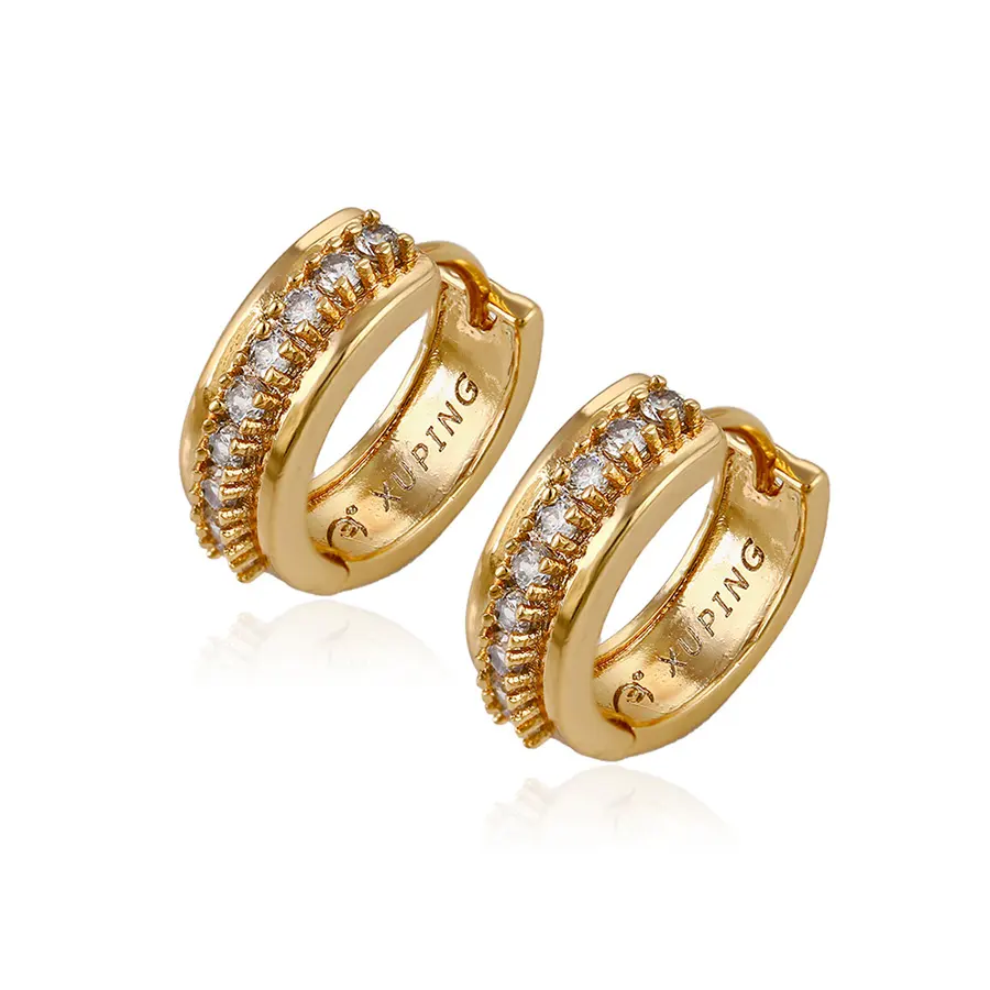 92981 fashion costume jewelry wholesale gold 18k hammered gold earrings