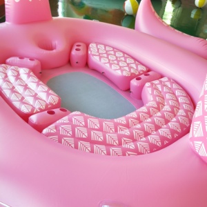 6 Người Lớn Màu Hồng Inflatable Flamingo Pool <span class=keywords><strong>Float</strong></span> Island - Product Image 4