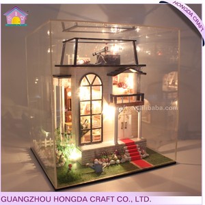 Casa de Muñecas <span class=keywords><strong>en</strong></span> Miniatura con Diseño Nuevo, Iluminación y Muebles, Hecha a Mano con Luz y Herramientas, Manualidades de <span class=keywords><strong>Madera</strong></span> de Balsa - Product Image 4