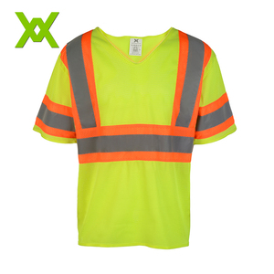 Camiseta Reflectante de Seguridad de <span class=keywords><strong>Alta</strong></span> <span class=keywords><strong>Visibilidad</strong></span> Clase 2 al por Mayor, con Logotipo Personalizado, Tejido Transpirable con Certificación ANSI - Product Image 2