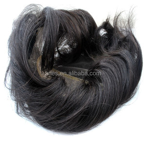 di spessore chiusure pezzo superiore posticci <span class=keywords><strong>uomo</strong></span> toupet capelli umani clip in estensione - Product Image 4