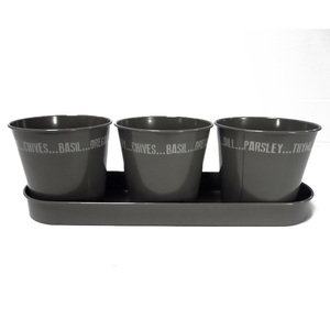 <span class=keywords><strong>Pas</strong></span> cher coloré rond <span class=keywords><strong>plantes</strong></span> d'intérieur décoratif jardin bureau galvanisé pot de fleur - Product Image 3