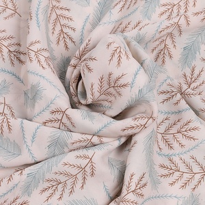 Mô Hình tùy chỉnh 150GSM Dệt Polyester Mềm Georgette Hàn Quốc Lá In Quần Áo Vải - Product Image 2