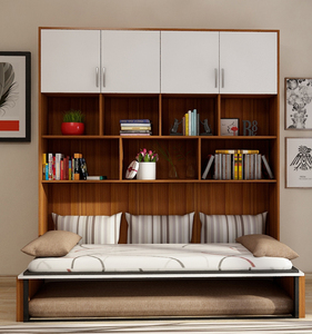 <strong>Space</strong> <strong>Saving</strong> Metal Folding Wall <strong>Bed</strong> with <strong>Sofa</strong> - Product Image 3