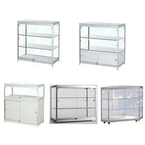 small glass showcase/ glass cosmetic shop counter design/ pharmacy glass display counter