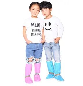 प्यारा बच्चों बच्चों गैर पर्ची निविड़ अंधकार पुन: प्रयोज्य बर्फ बारिश Overshoes जूते जूते रक्षक कवर