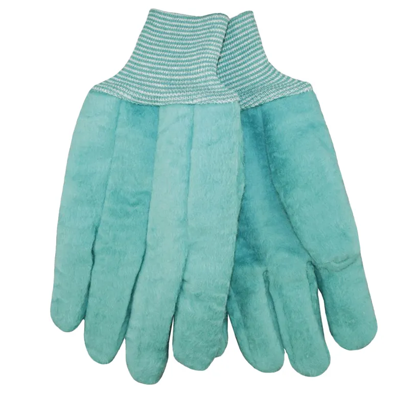 Green King Cotton Fleece Gebürstete Sicherheits arbeiter handschuhe für die Öl-und Gasindustrie mit Strick handgelenk