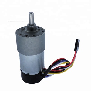 Mini moteur électrique à engrenages cc JGB37-3530GB avec encodeur et couvercle Moteur à engrenages cc 37mm Sortie d'arbre excentrique pour bricolage - Product Image 1