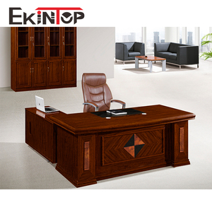 Ekintop Managing Directors Office Furniture Design <strong>Solid</strong> <strong>Wood</strong> Executive <strong>Desk</strong> With Paper Veneer Finished - Product Image 6
