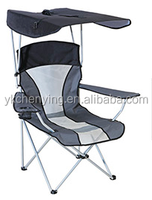 Chaise pliante de pêche avec auvent épissage de tissu respirant grande taille