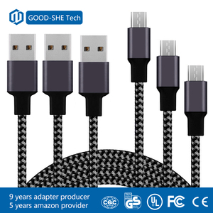 <span class=keywords><strong>Amazon</strong></span> Venta Caliente 5 V 2.4A de Nylon Trenzado <span class=keywords><strong>Micro</strong></span> <span class=keywords><strong>USB</strong></span> <span class=keywords><strong>Cable</strong></span> de Carga Hechos en China - Product Image 3