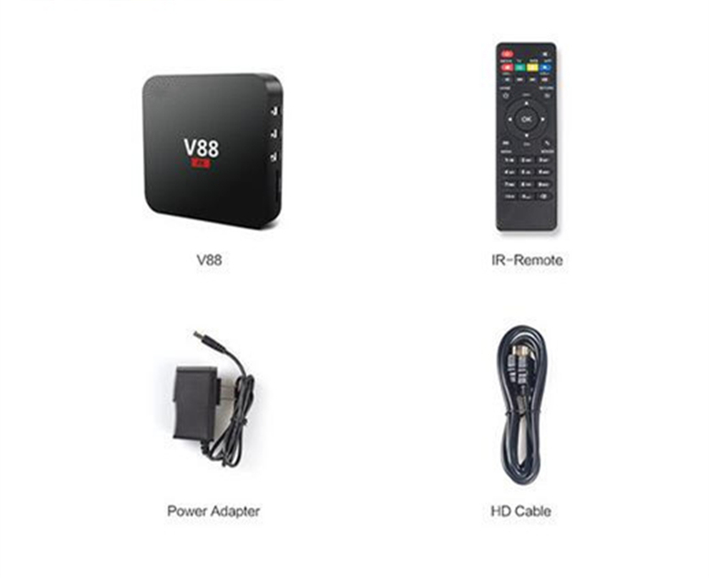 2017 moins cher V88 4 K Android 5.1 Smart TV Box Rockchip RK3229 1G/8G WiFi Plein Chargé Kodi 16.1