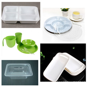 Barato blanco cuadrado poca profundidad valet bandeja bandeja de plástico bandeja de desayuno grande - Product Image 1