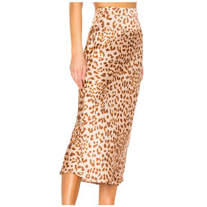 Dames Vintage Stijl Lange Satijnen Rok Luipaardprint Elegante Empire Taille Ademende Elegante Vintage Dames Satijnen Rok - Product Image 2