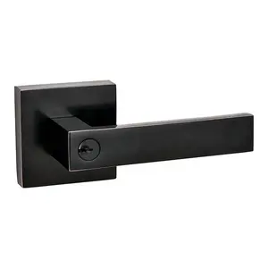 USA Canada Australia Matte Black Passage Square Black Lever Door Handle