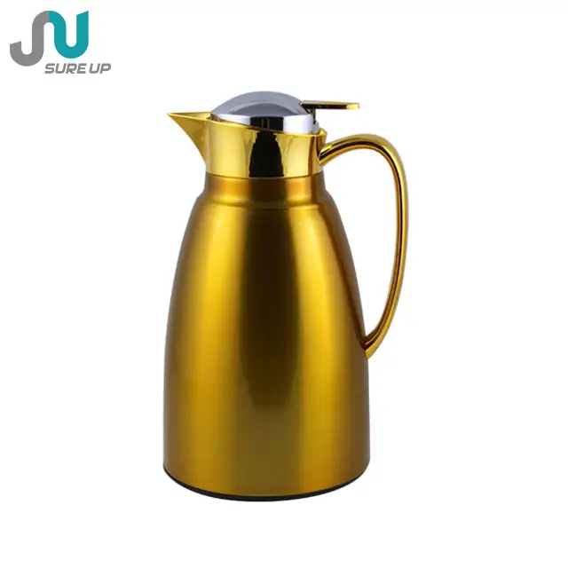 2021 high quality Arabic flask luxury coffee pot vacuum jug carafe gold color