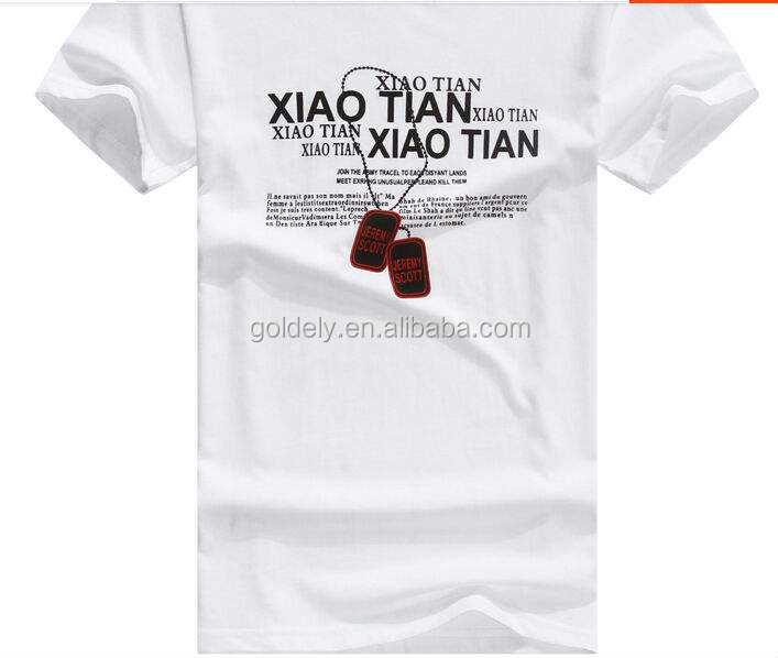 2019 Fashion Trend CVC 95% Cotton 5% Elastane Fabric Men T Shirt