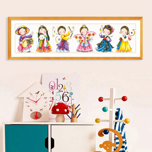 Juegos de punto de cruz <span class=keywords><strong>DMC</strong></span> para mujer, kits de bordado, fábrica de vestidos coreanos, <span class=keywords><strong>venta</strong></span> directa de dibujos animados - Product Image 1