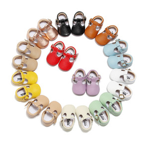 Scarpe per Neonati in Vera Pelle, Mocassini con Cinturino a T, Scarpe Mary Jane per Bambini e Bambine, Calzature da Principessa per Neonati e Bambini - Product Image 1